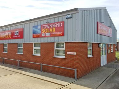Townsend Solar unit with signage