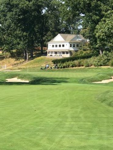 Golf course in front of the country club