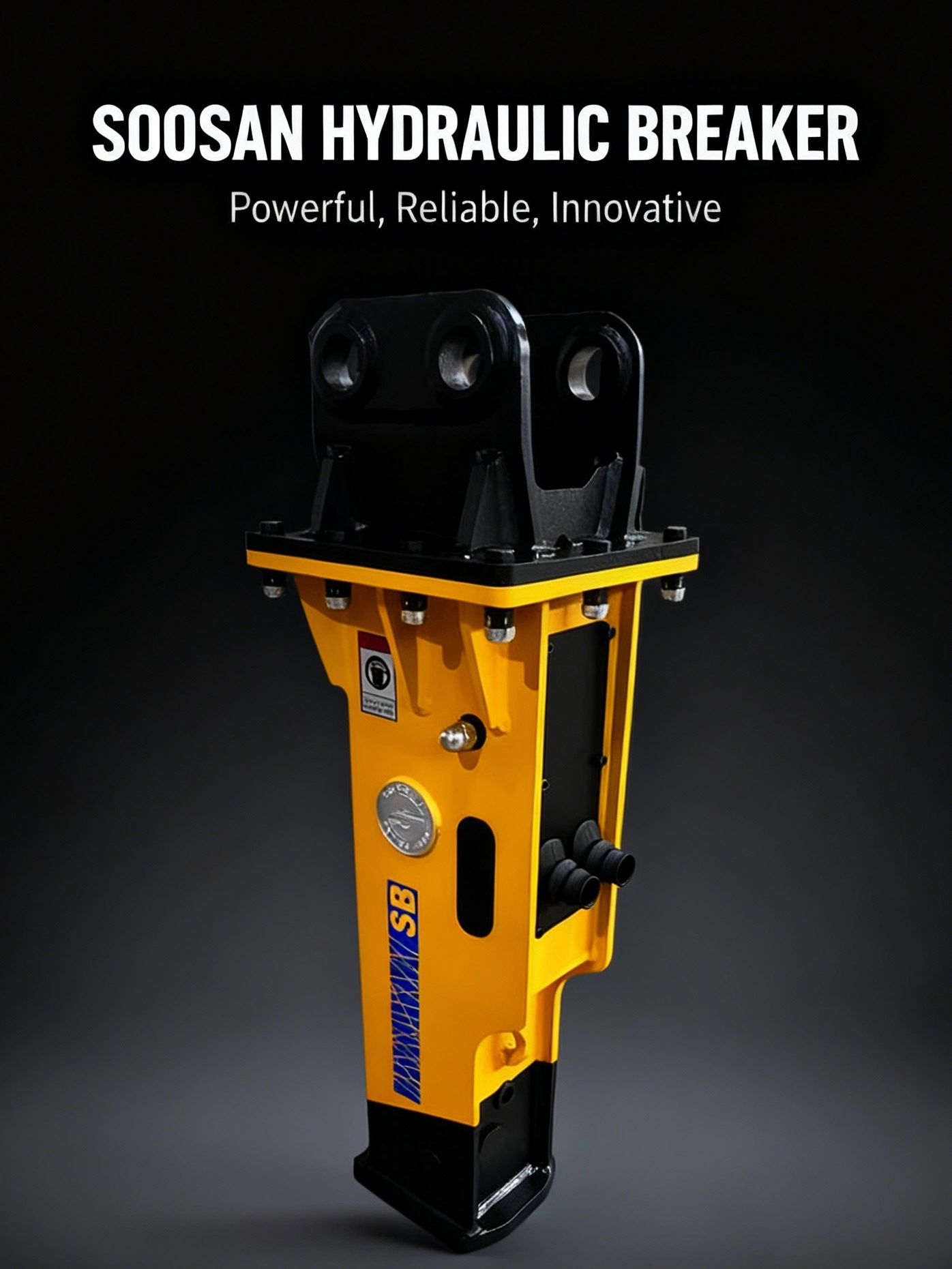 Soosan SB hydraulic breaker: powerful, reliable, innovative design.