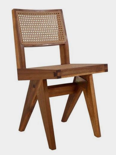 Teak & Cane Side Chair