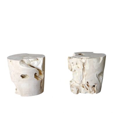 Bleached Teak Stools