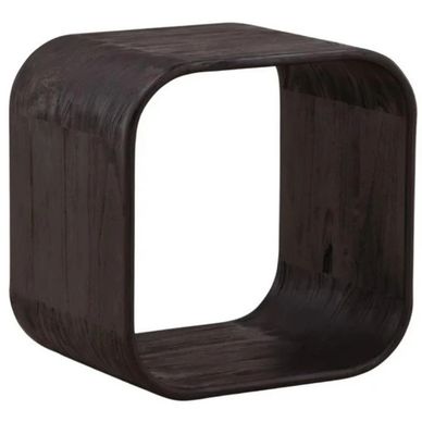 Dark Brown Mindi Wood Square Side Table