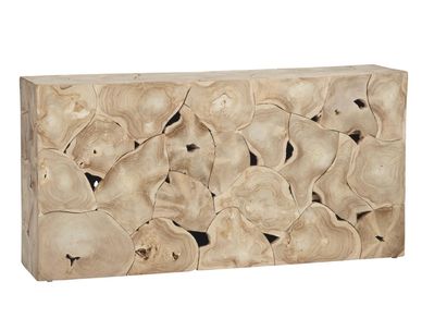 Bleached  Teak Puzzle Console