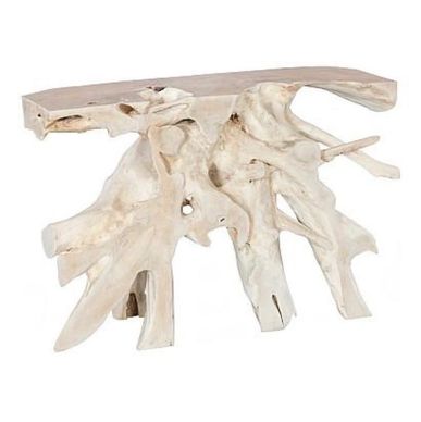 Bleached Teak Root Console 