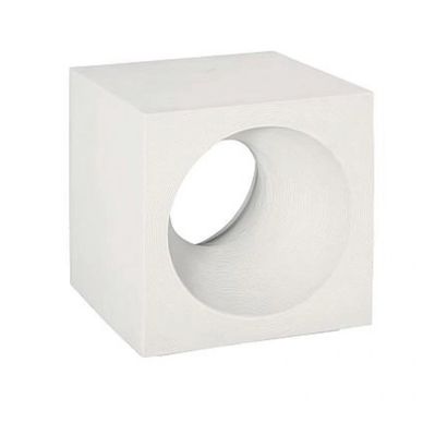 White Stone  Side Table