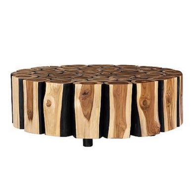 Round Suar Wood Coffee Table