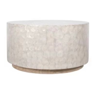 Roumd Capiz Shell Coffee Table