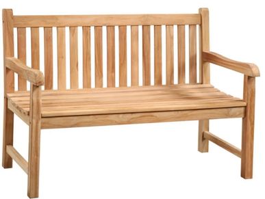 Great Teak bench designed for outdoor living in Manhattan Beach