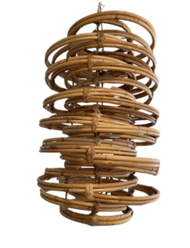 Rattan Swirling Pendant Light
