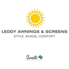 A yellow sun with black background and green text.
