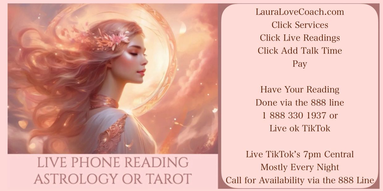 Advertisement for live phone readings in astrology or tarot.