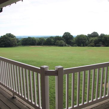 view over the sussex weald from burwash common pavilion