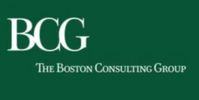 Logo of The Boston Consulting Group on a green background.