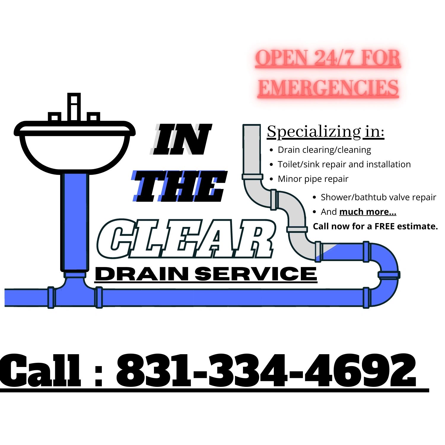 Drain Cleaning Services and Sewer Cleaning Available 24/7