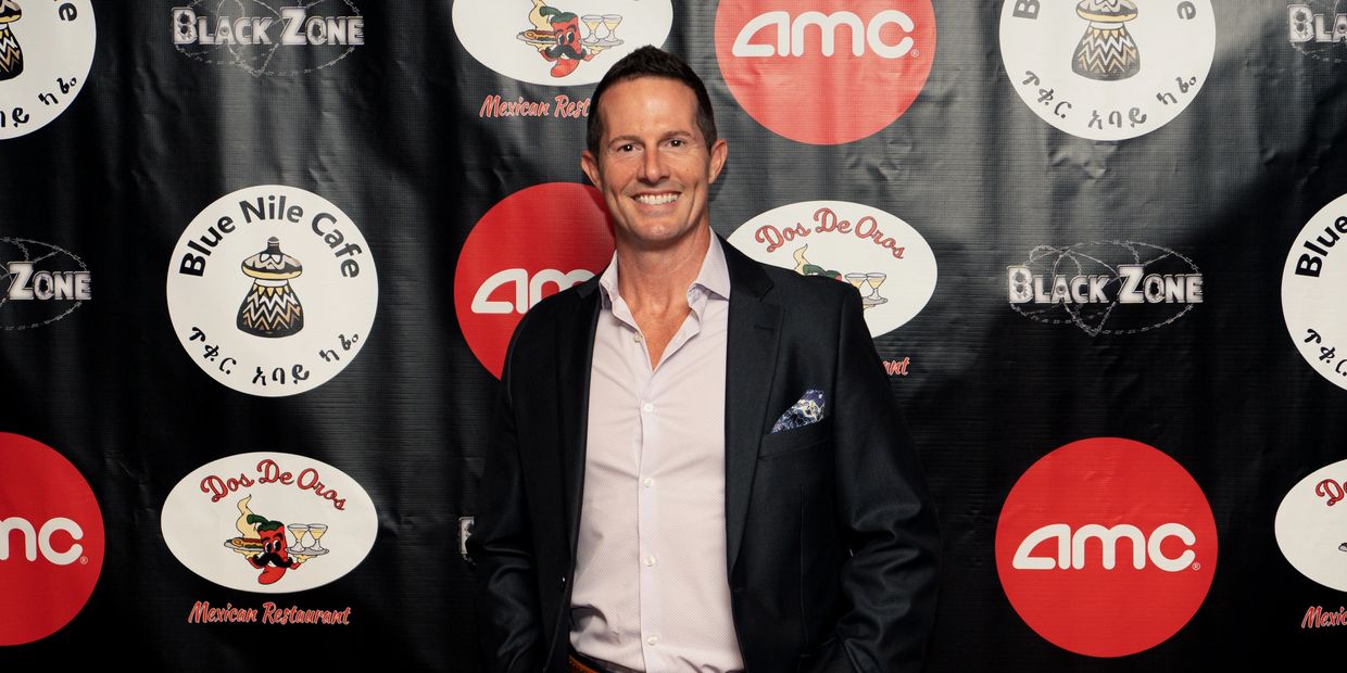 Black Zone movie release red carpet Justin Gabossi AMC Theatre Kansas City, Missouri. 