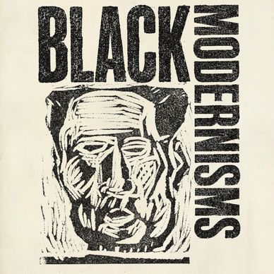 Black Modernisms cover with abstract face illustration.