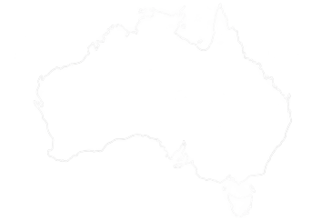 Glowing outline map of Australia with a digital glitch effect.