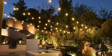 Our electrical technicians specialize in outdoor lighting design. 