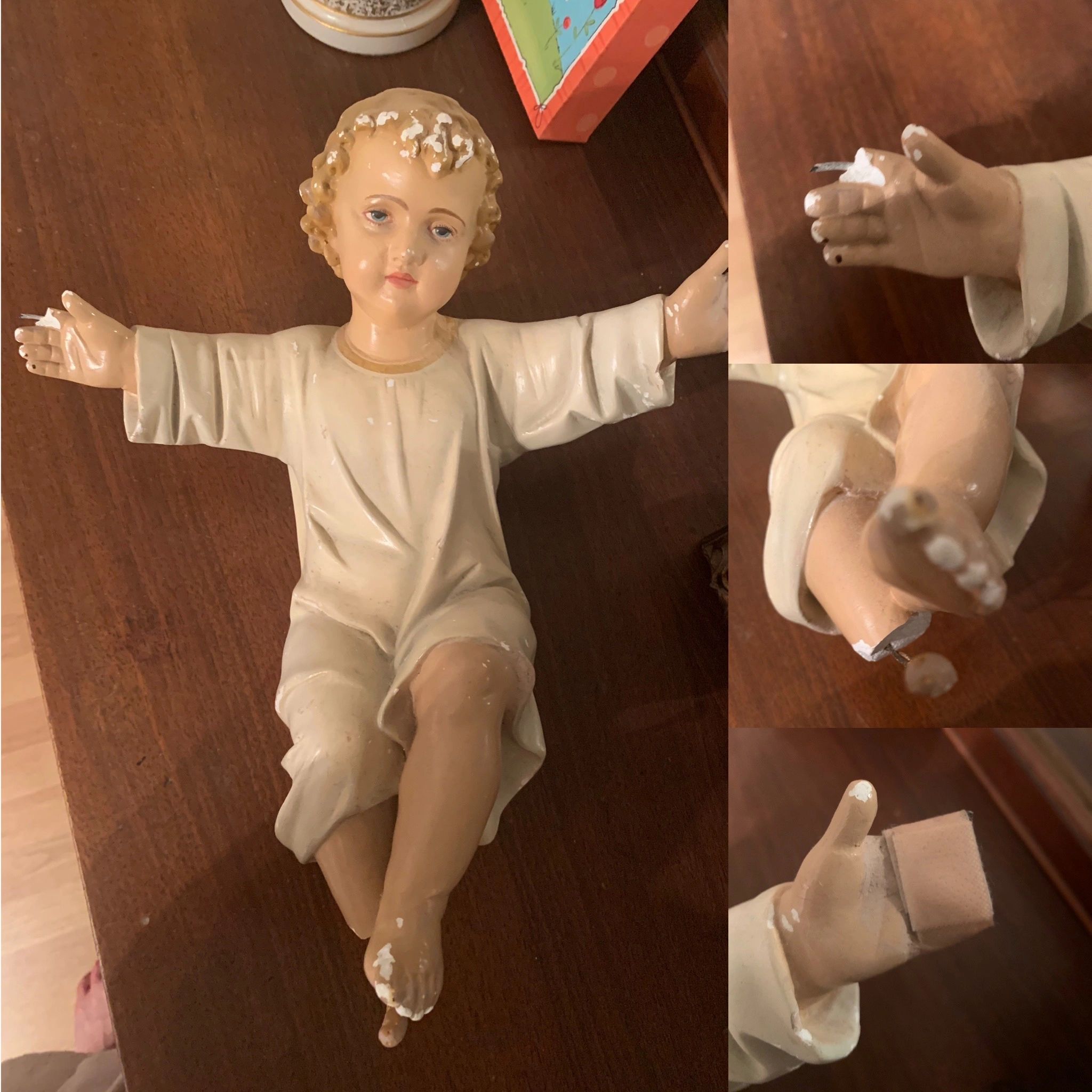 BABY JESUS STATUE - BEFORE