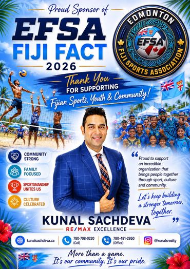 Kunal Sachdeva sponsors EFSA Fiji Fact 2026, supporting Fijian sports and community.