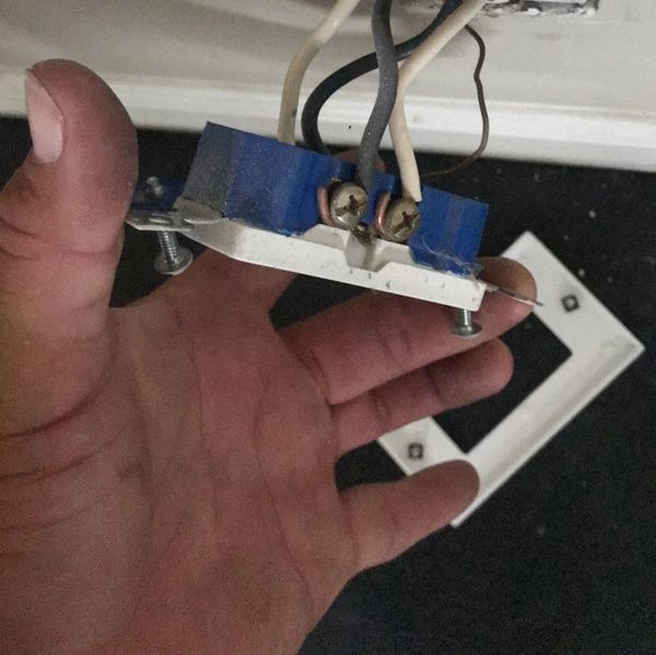 Example of reverse polarity in residential home. Incorrect wiring has potential of creating fires!