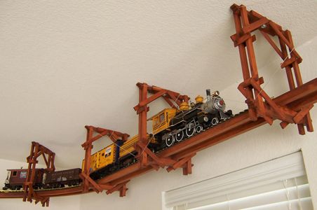 train track around ceiling