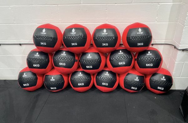 Wall balls stacked up