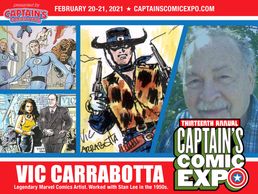 Comic artist Vic Carrabotta featured at Captain's Comic Expo 2021.