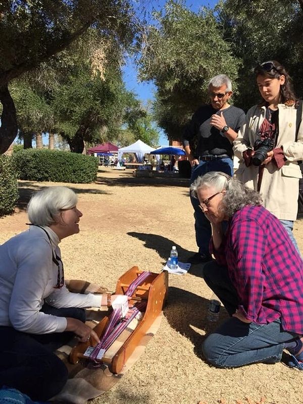 Demonstrating Tablet Weaving
Glendale Folk Music Festival 2020