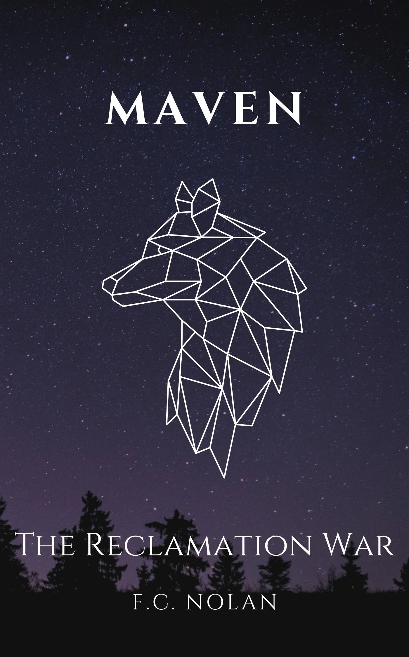 Wolf constellation in a starry night
