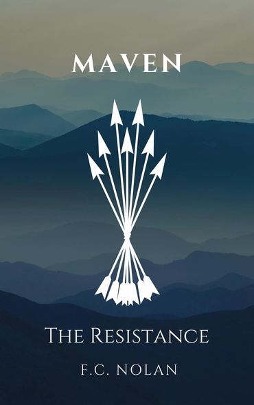 Quiver of arrows over a mountain backdrop