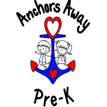 Logo with kids and anchor for Anchors Away Pre-K.