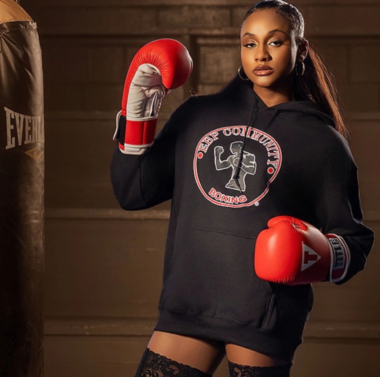 Sexy for women. Rugged for men.
The EBP Community Boxing Gildan Hoodie ! 
