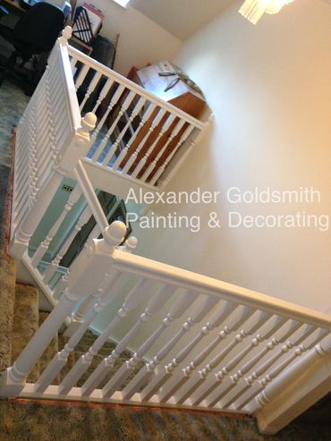 Staircase redecorating in Wrentham