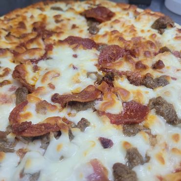 All meat pizza