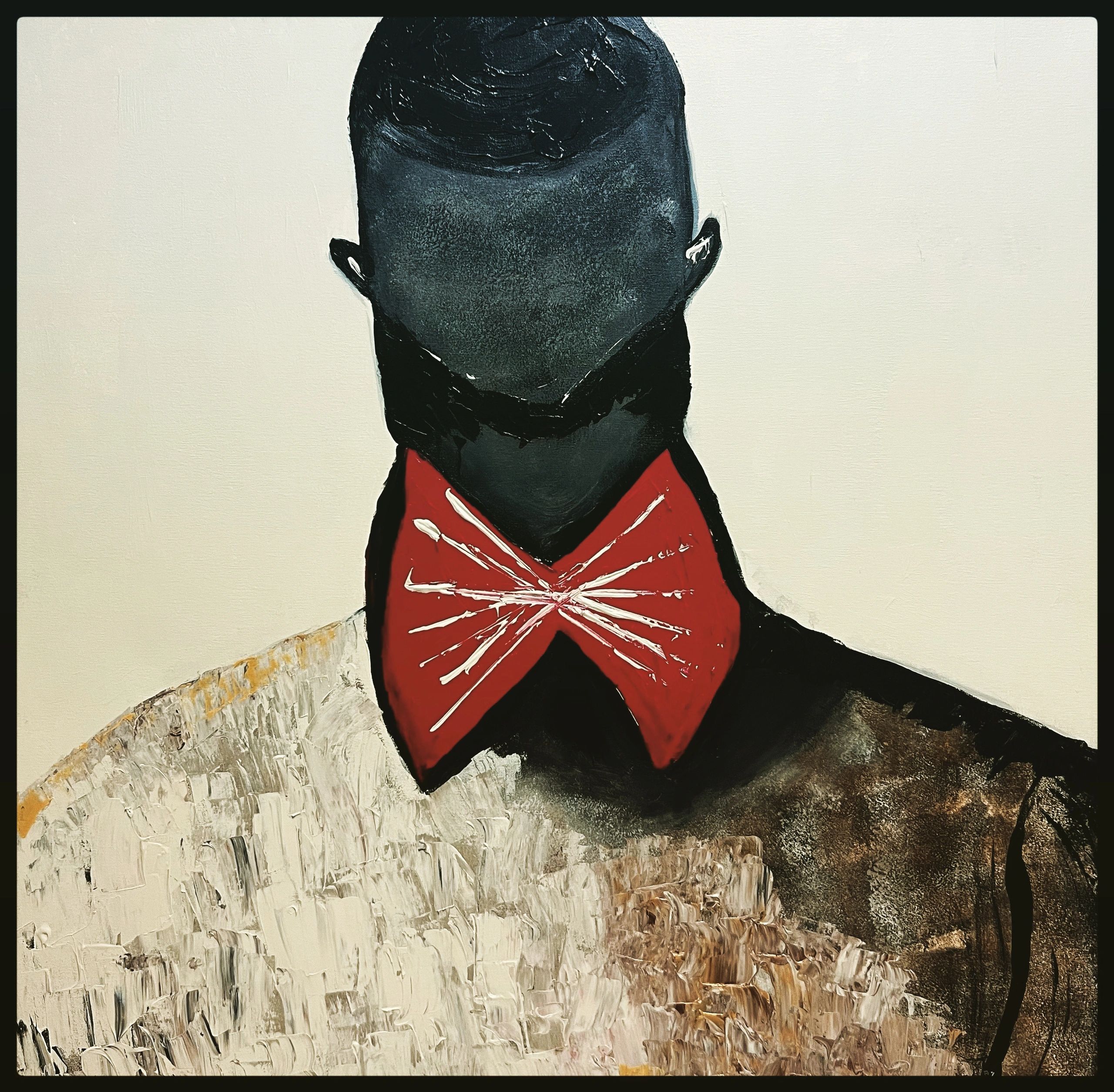 Man in Red Bow tie 
Acrylic on canvas
36” x 36”
$10,000 USD
