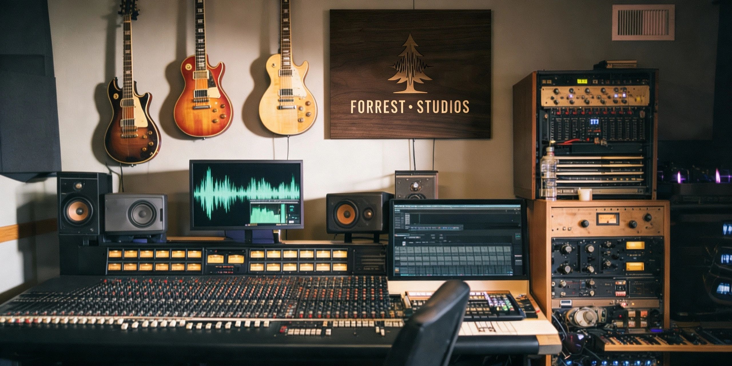 Recording studio interior for Pearl Studios NJ