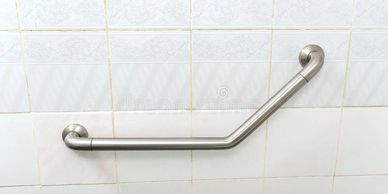 Grab bars for easy security and balance. 