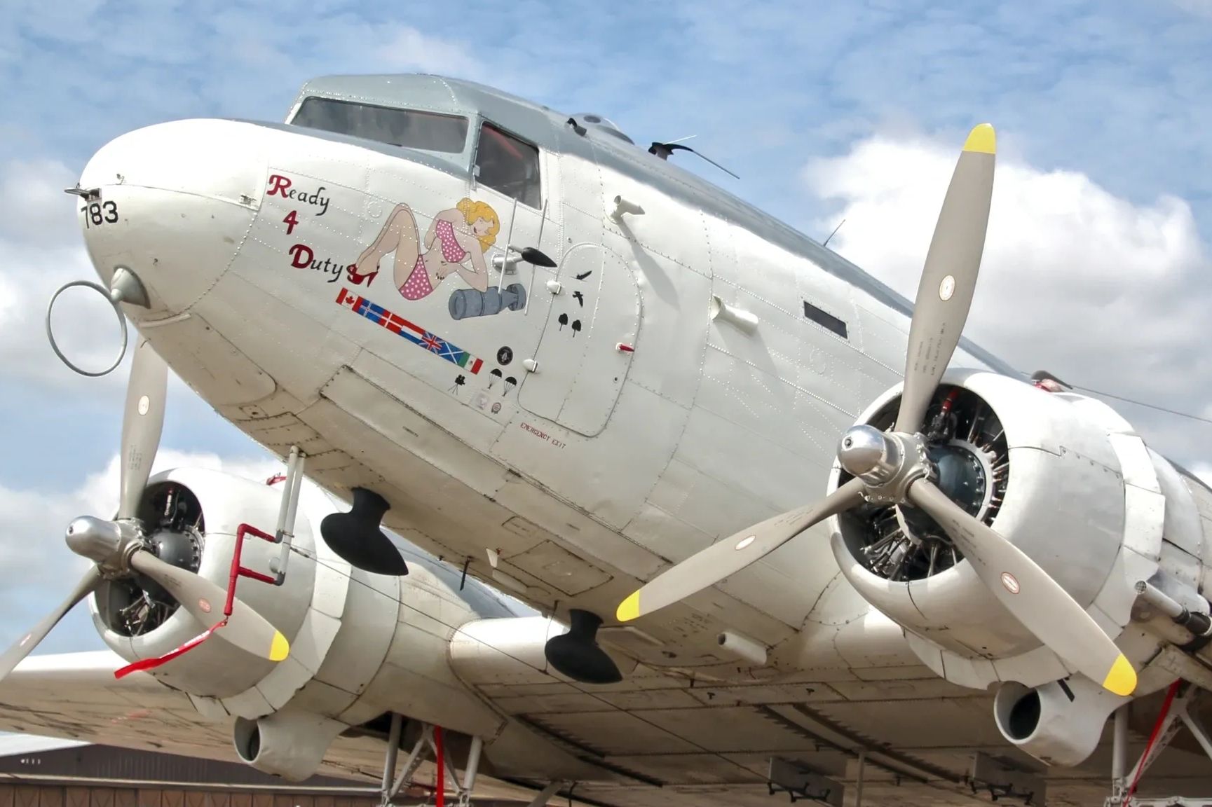 Douglas R4D Ready 4 Duty. Visiting from the USA for the Navy to Victory Tour.