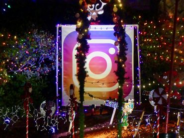 Instagram on Christmas Card Lane. Christmas lights in San Diego. 