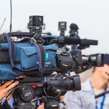 News crew, media relations