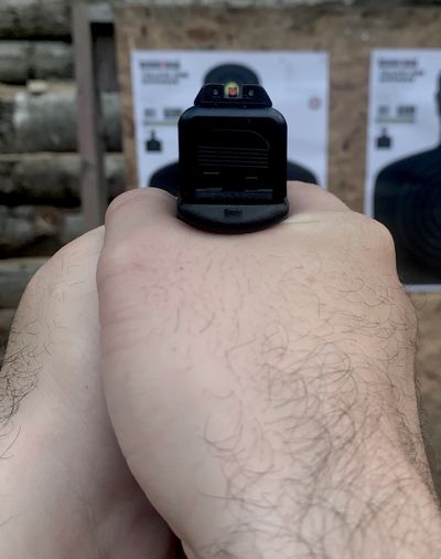 Target practice on private range for CPL course with Total Home Defense in Michigan