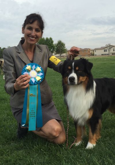 Solo and I winning Best In Show Bred By