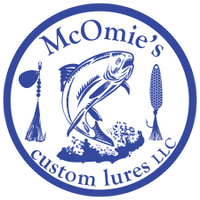 McOmie's 3 7/8 Salmon Glow Spoon w/ Hoochie, Mean Green