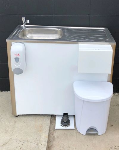 hand wash station front view