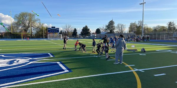 Learning how to throw the javelin!
