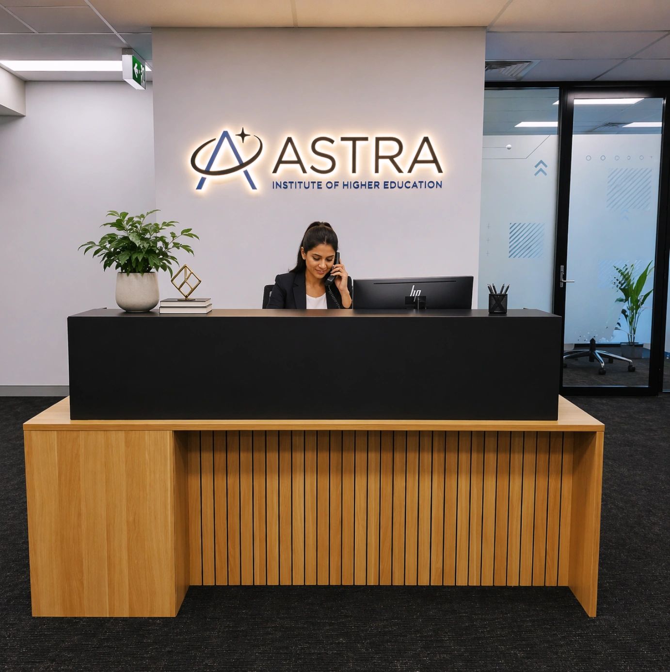 Bespoke architectural illuminated office signage in Parramatta for Astra by Kellyville Signs
