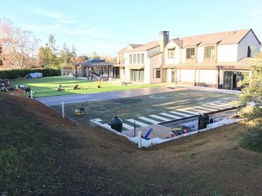 Artificial turf installation in Los Altos, CA