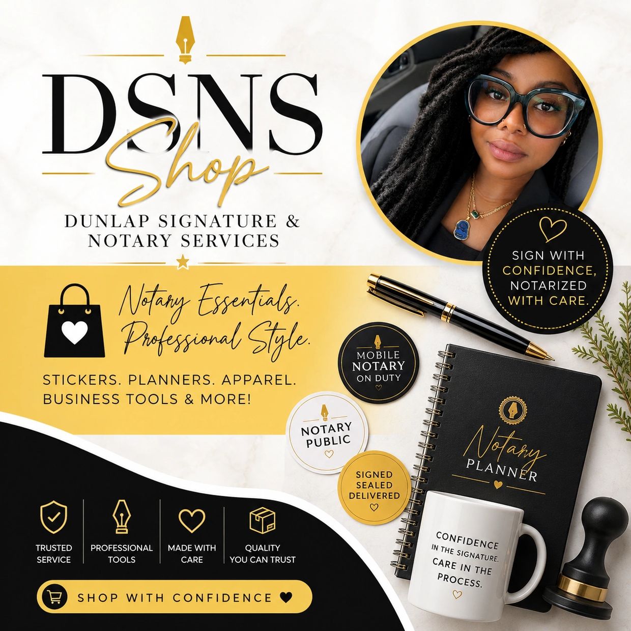Dunlap Signature &amp; Notary Services offers notary essentials and professional style.