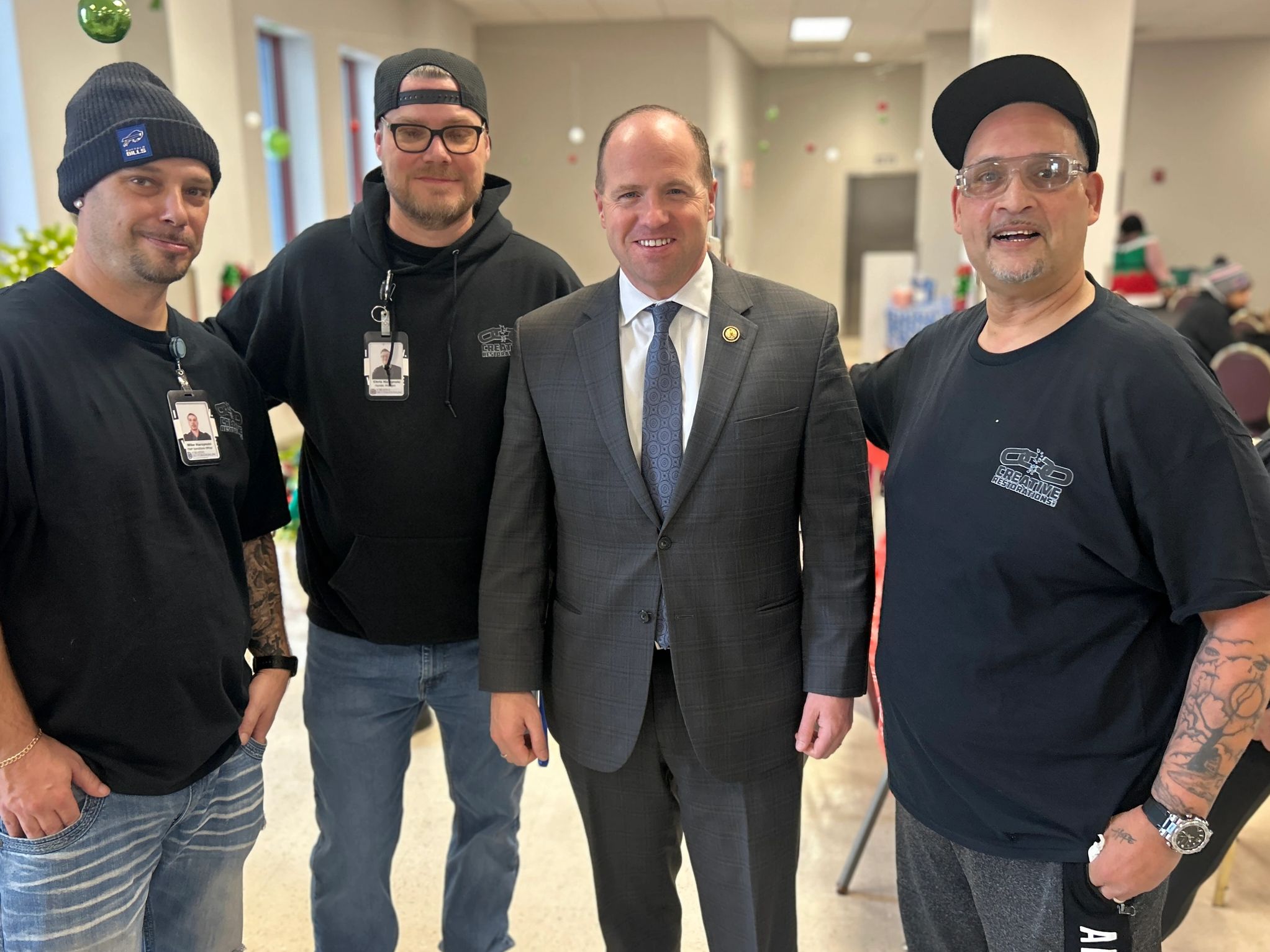 CR INC’s three co founders with Congressman Tim Kennedy: Mike&Chris Harzynski, Miguel Sepulveda